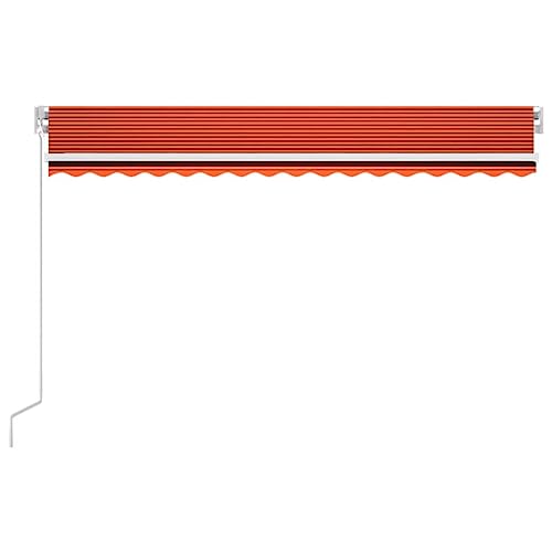 Auvent manuel rétractable avec LED 400x300 cm store extérieur jardin - 4