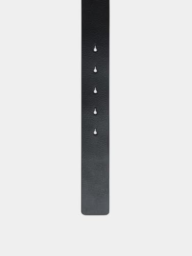 Image of Calvin Klein Solid black leather classic belt