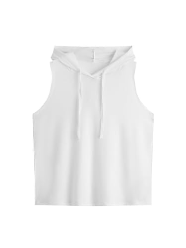 Image of SweatyRocks Women's Workout Tank Tops Sleeveless Running Athletic Hoodie Sports Gym Exercise Tops Dance Clothes