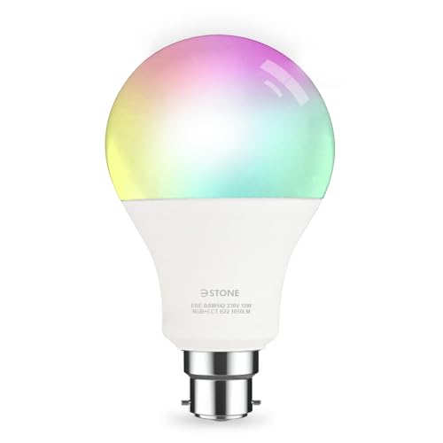 3Stone Smart RGB LED Light Bulb B22, 2700K-6500K Dimmable White, 10W 1050 Lm (100W Equivalent) B22 Bayonet, 2.4G(Not 5G) WiFi App Voice Controlled, Compatible with Alexa, Google Assistant 3Stone Smart RGB LED Light Bulb B22, 2700K-6500K Dimmable White, 10W 1050 Lm (100W Equivalent) B22 Bayonet, 2.4G(Not 5G) WiFi App Voice Controlled, Compatible with Alexa, Google Assistant
