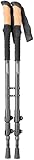 Robustes, langlebiges Material: Schaft aus Carbon • Mit ergonomischem, rutschfestem Kork-Griff • Geeignet für Damen und Herren • Länge stufenlos verstellbar - ideal für mehrere Benutzer • Zubehör für geteerte, steinige und weiche Böden, Eis und Schnee • Mit praktischer Tragetasche für unterwegs