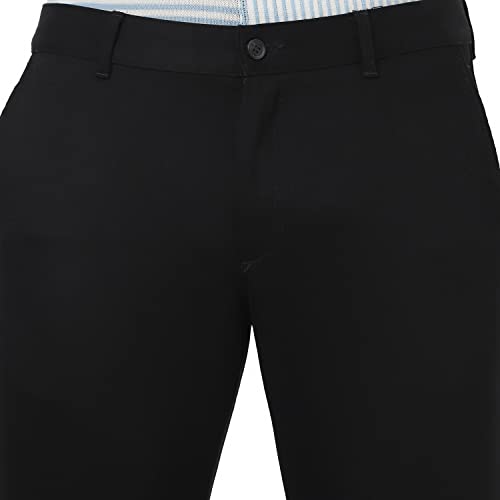 Image of blackberrys Solid Polyester Cotton Slim Fit Mens Work Wear Trousers