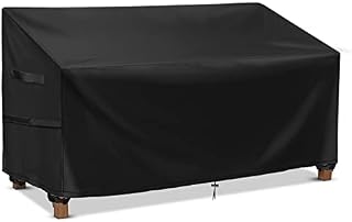 Garden Bench Cover, 2 Seaters Outdoor Chair Covers, Waterproof, Windproof, Heavy-duty, 600D Oxford Fabric Garden Furniture Covers for Outdoor Seats 175*85*68/94cm