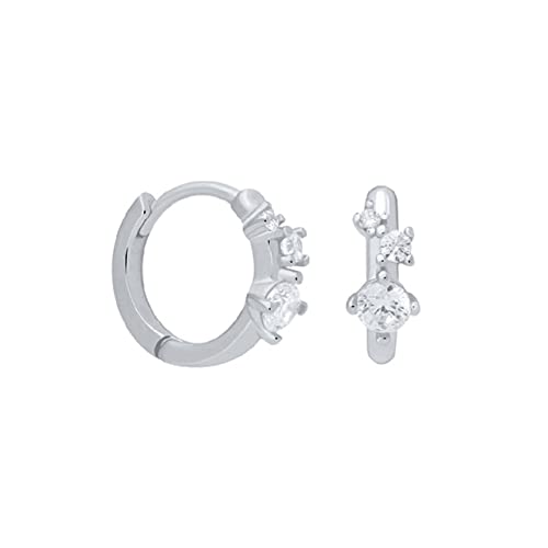 Boucles d'oreilles créoles serpent en zircon premium femme