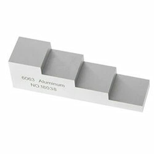 Bloque de calibración de 4 pasos para medidor ultrasónico de espesores, con espesores de 6,25 / 12,5 / 18,75 / 25,00 mm, en aluminio 6063 miniatura 2