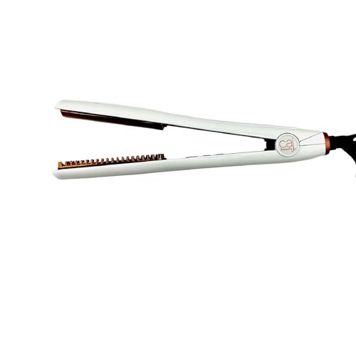 CAJ Beauty Flip & Bend Style Iron in White w/Rosegold Plate, Thermatru...