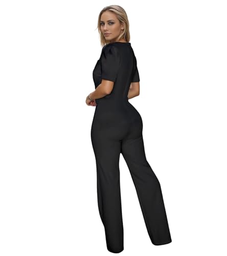 Image of Jigfar Women Sexy Elegant Bodycon Jumpsuit Going Out Romper Birthday Party Club Night Outfits