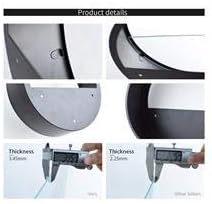 Miniatura 5 de Ecosides - Juego de 3 macetas redondas para colgar en pared, terrario para suculentas, contenedor con soporte de montaje independiente de metal,