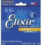 Elixir Electric Guitar | 3 Sets | Nanoweb | Strings Custom Light