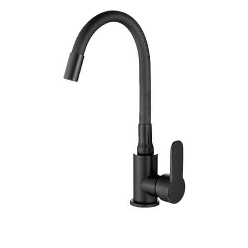 Grifo de cocina, grifo de cascada grifo de cocina de cocina acero inoxidable boucet flexible fregadero de cocina grifo de agua fría fría mezcladora de 360 ​​grúas giratorias para lavandería RV (a)