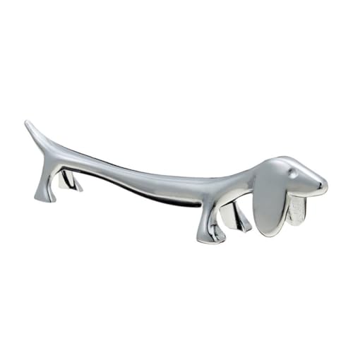 金属製犬用箸置き、3.55 X 0.99インチ ダックスフントナイフレスト、ダイニングルーム、金属製のクラフトテーブルの装飾キッチン用品、グリル、キッチン、レストラン用小型犬型カトラリーホルダー