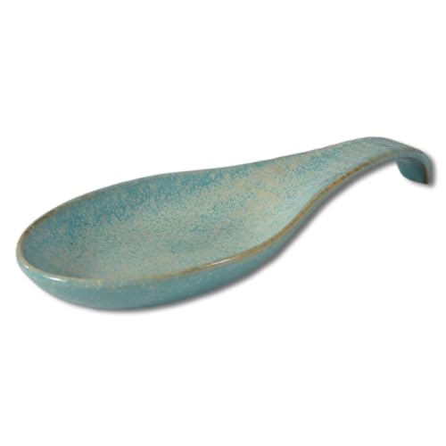 1pcs Spoon Rest, Spoon Holder, Spoon Rest Ceramic, Kitchen Countertop Heat-Resistant Spoon and Cooking Utensil Holder, Ceramic Retro Holder for Spoons, Tongs, Spatulas