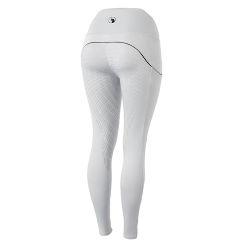 Leggings d'équitation fond intégral Nicki Horze gris taille 42 pour femme