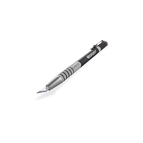 Westcott 16963 Pen-Style Retractable CarboTitanium Bonded Hobby Knife Silver