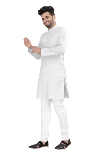 Image of trustous Mens straigth Solid Kurta Pyjama Set Combo in 100% Cotton with 16 Colour Option and Size are XS to 3XL for (Birthday,Wedding, Ceremony, Casual, Engagement)