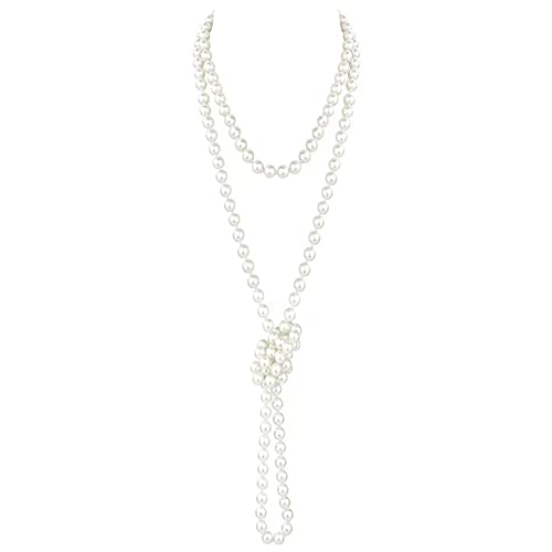 Liitata Imitation Perlen Lange Kette Perlen Flapper Halskette 1920s Gatsby...
