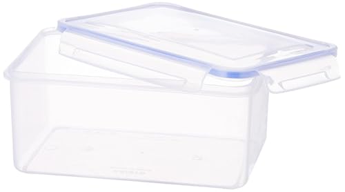 Image of Aristo Lock & Fresh 302 Plastic Storage Container For Storing grains, pulses, rice, wheat etc - Set of 3 2200 ML, Transparent Clear, large (LOCK&FRESH302), (22 x 15.5 x 14.5) cm