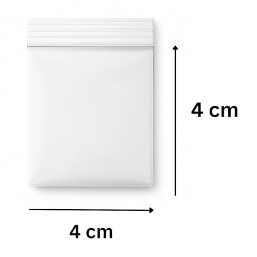 Weedness Druckverschluss-Beutel 4 x 4 cm 100 Stück EXTRA DICK Wiederverschließbare Baggys - Zipper Plastik Tütchen Tüten Klein Baggies Zip Poly Bag