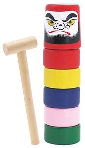 正月遊びにだピッタリ！だるまおとし 木製 だるま落としのサムネイル