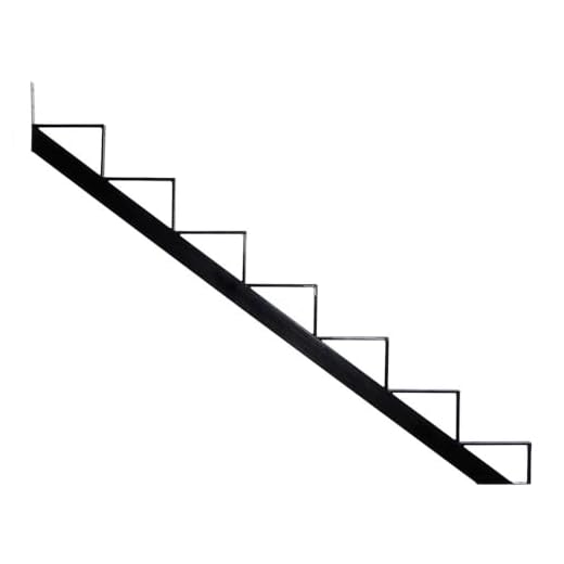 Pylex 13907 7 Steps Steel Stair Stringers, Black