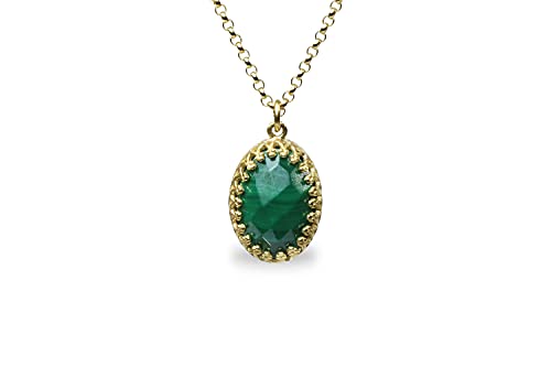 Collier de malachite or 14k véritable fait main et durable - 6