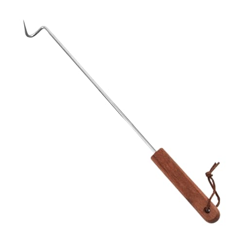 Pinball De Viande Barbecue - Crochet De Viande - Figipper Food Cooil | Aliments En Acier Inoxydable Twister Avec Poignée En Bois | Gadgets De Cuisine Pour...
