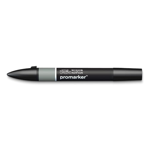 Image of Winsor & Newton Promarker, Alcohol Based Markers, Ice Grey 5 (IG5), Double Tipped Drawing Marker Set for Artists, Graphic Designers, Illustrators - Chisel & Fine Twin Tip, Streak Free Coverage