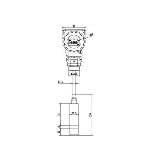 Sensor transmisor de nivel para tanques y pozos interruptor 4-20 mA de acero 2