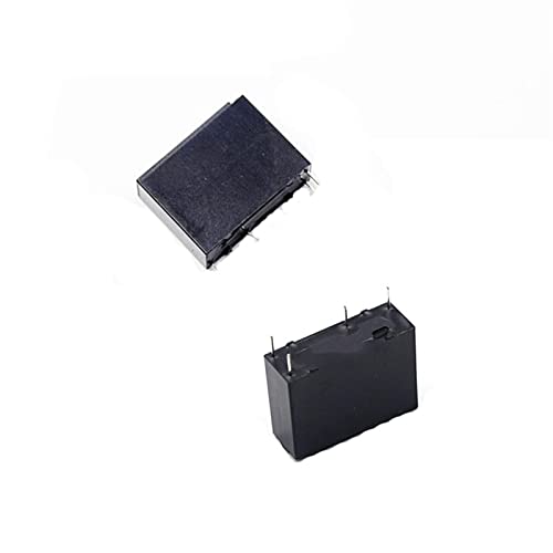 Relé HF46F-5-HS1 de potencia 5V DC de 4 pines y lote de 10 relés normalmente abiertos para PCB 3