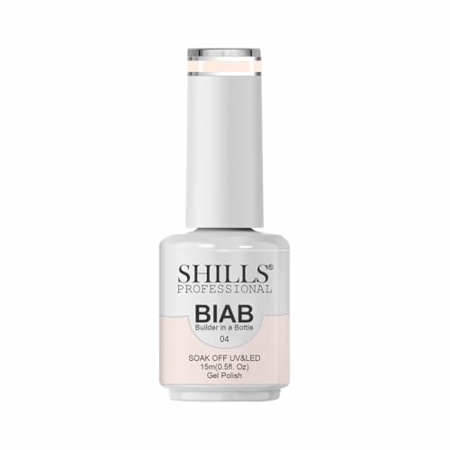 Image of SHILLS PROFESSIONAL BIAB - Builder in a Bottle 15ml | Soak Off UV & LED Gel Polish | Nail Strengthener, Base & Builder Gel in One | Long-Lasting, Chip-Resistant Formula | Available in 6 Shades (04 - Ivory Pink)