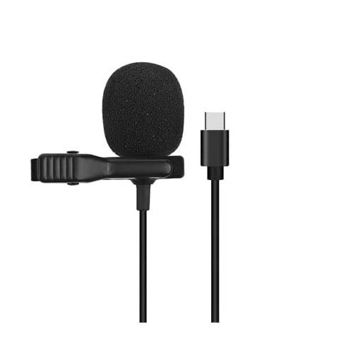 LEERFIE Professional Grade Type C Collar Mic for Type C Audio Jack