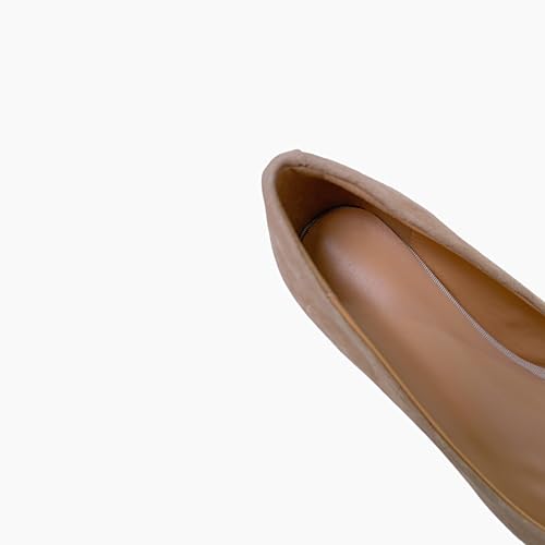 TinaCus Women's Square Toe Soft Suede Leather Handmade Button Décor Comfort Slip On Flats3