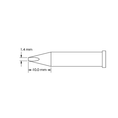 Image of METCAL GT6-CH0014S TIP, CHSL, 1.4X10.0 MM, 40D, GT6