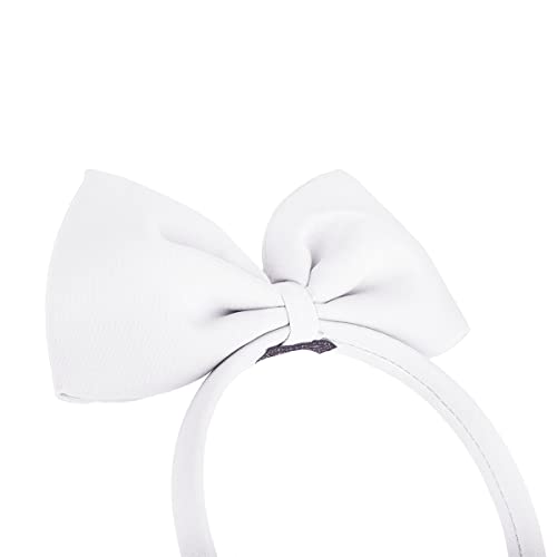Hovebeaty Hair Band Bow Headbands Headdress For Women And Girls, Perfect Hair Accessories For Party And Cosplay (White) #TOP1
