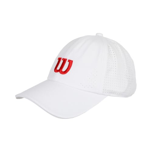 Wilson Gorra Perforada Activa, Bright White/Infrared, LXL Unisex Adulto
