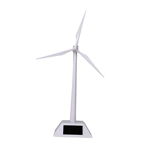 SUPVOX Modèle de Turbine Éolienne de Bureau Éducatif DIY Solaire Rotatif pour Décoration et Apprentissage Blanc