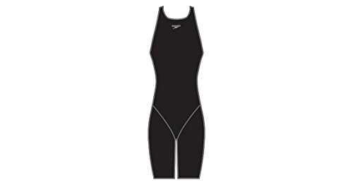 Speedo 7190920 Women LZR Racer Pro Recordbreaker Kneeskin W/ Comfort Strap Swimsuit, Black/Orange (008 - 176) - 32