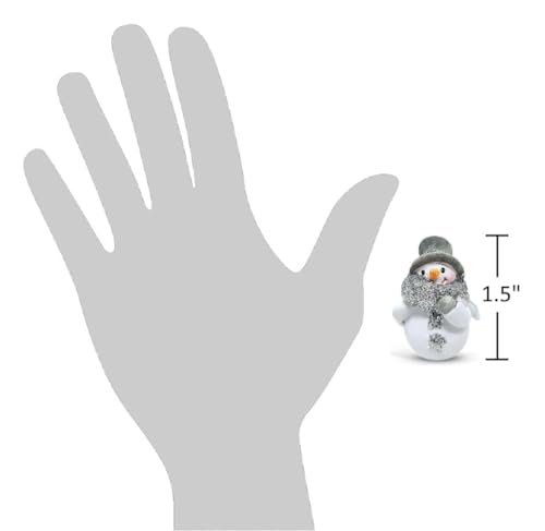 Ganz EX13853 1.5 Inch Miniature Glittered Snowman Figurines thumb #1