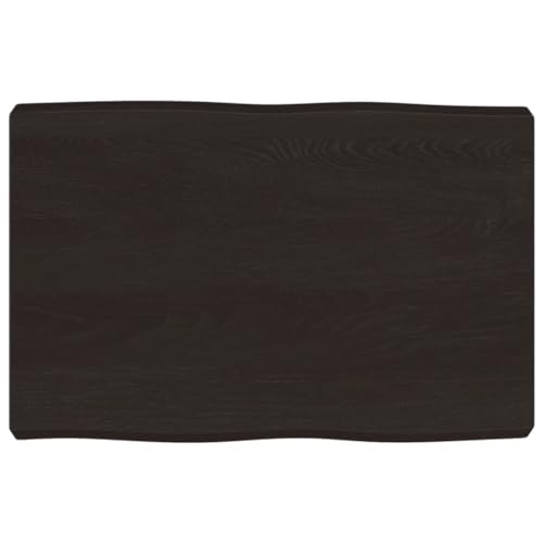 Eleganz Tablero de madera maciza de 60 x 40 x (2-6) cm con borde de árbol, natural y duradero para cocina, salón o jardín, decoración rústica