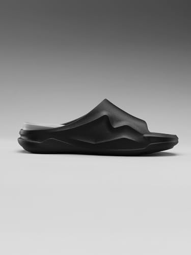 Image of The Souled Store Slides 2.0: Men and Boys Slip On Sliders Streetwear High Density EVA Cushioned EVA Sole Durable Outsole Slip On Construction Lightweight and Arch Support