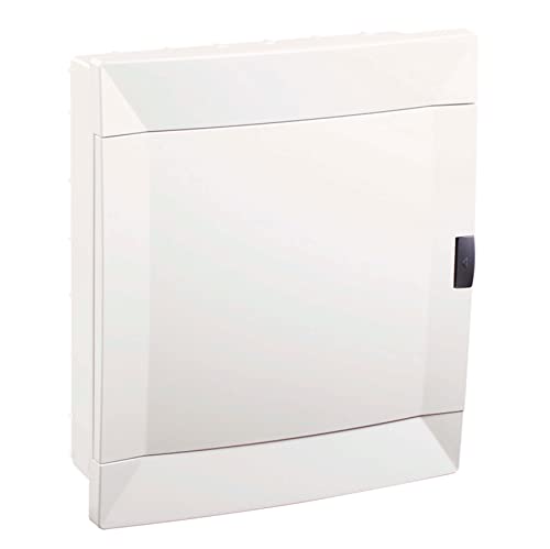 Cuadro Eléctrico de Superficie o Empotrar Con Tapa y Carril DIN Blanca Para Automáticos - 24 Módulos Para Instalaciones Eléctricas