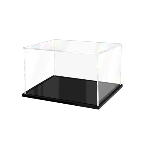 Image of Acrylic Display Boxes for Collectibles Assemble Clear Acrylic Box Dustproof Protection Glass Case for Display Action Lego Figures Doll (10x6x6 inch; 25x15x15 cm)