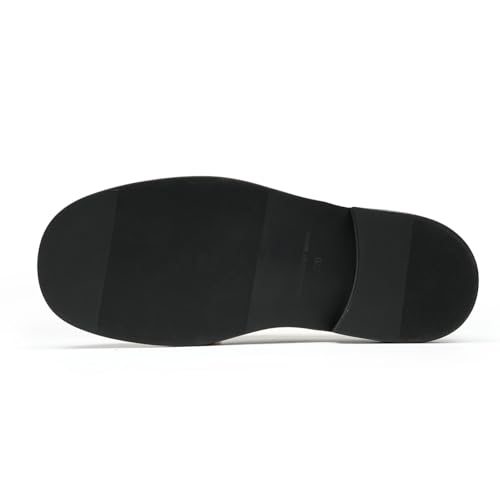 Santimon Men’s Genuine Leather Oxfords Dress Shoes – Lace-Up Derby with Rubber Sole, Soft Calfskin Lining, Anti-Slip Business Formal Suit Shoes for Office, Wedding & Daily Wear3