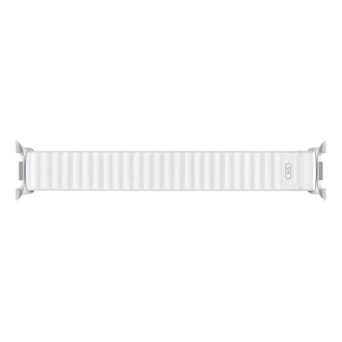 Image of Samsung Galaxy Watch 8 Series Fabric Band, Nylon, Dynamic Lug System, Comfort Fit, Contoured Fit, Lightweight, Compatible with Galaxy Watch 8 and Watch 8 Classic, S /M White