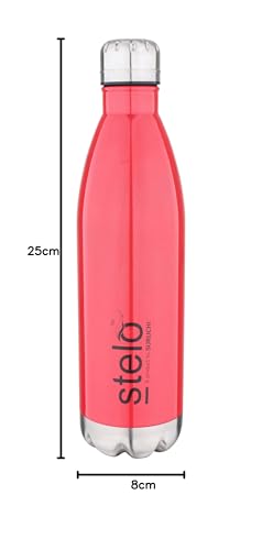 Image of STELO Optima Single-Wall Bottle (1000 ml, Pink)