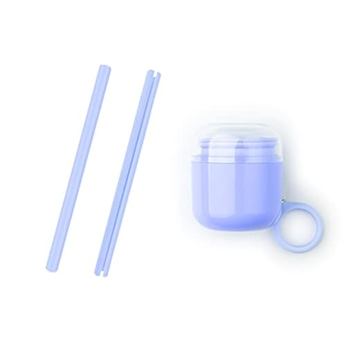 Image of Reusable Silicone Straws for Drinking Softy, Openable and Washable Design, Flexible Collapsible Straw, Easy to Clean, No Cleaning Brush Required Carry Straw with Blue Case openable, 29 Ounce