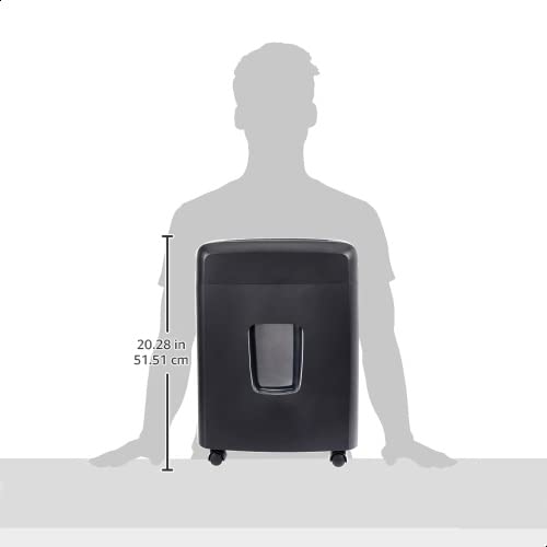 Amazon Basics 18-Sheet Cross-Cut Paper, CD, and Credit Card Shredder, Black