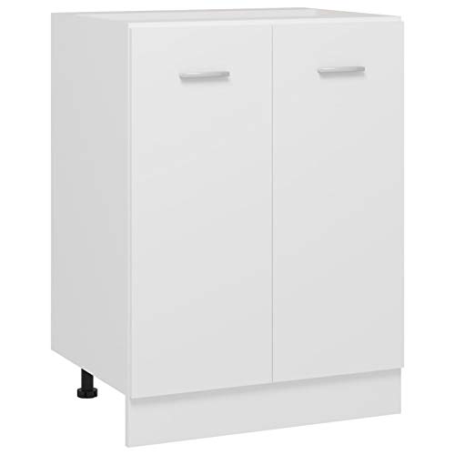 Mueble de cocina moderno de madera de ingeniería blanca de 60 x 46 x 81,5 cm
