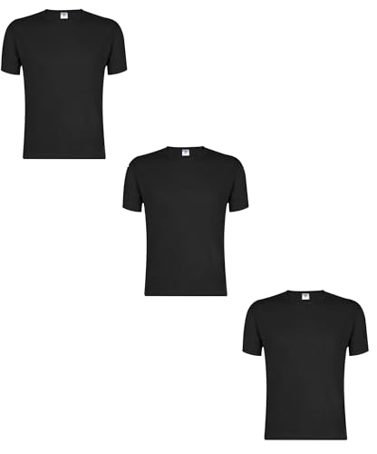 T-shirt unisexe col rond lot de 5 manches courtes 100% coton taille S à 3XL 150g