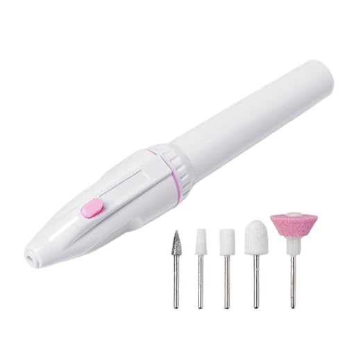 Lima eléctrica de uñas, máquina de lima de uñas, inalámbrica, pulido, recortador, estilo bolígrafo, tamaño portátil, funcionamiento silencioso, kit de pedicura para manicura, 6.3 x 1.2 x 0.75 pulgadas